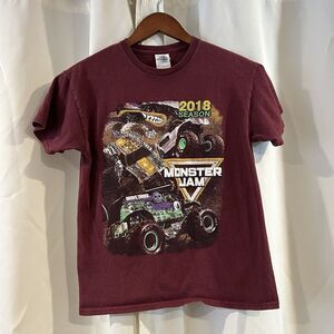 Monster Jam Tour Grave Digger Mutt Max D 2018 Event Shirt Youth‎ Large Truck USA